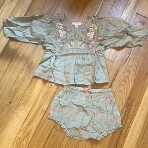 Pink Chicken Baby 2 Pc Bloomer Set